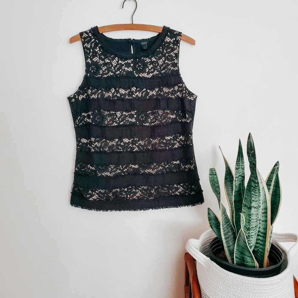J.Crew sleeveless lace top